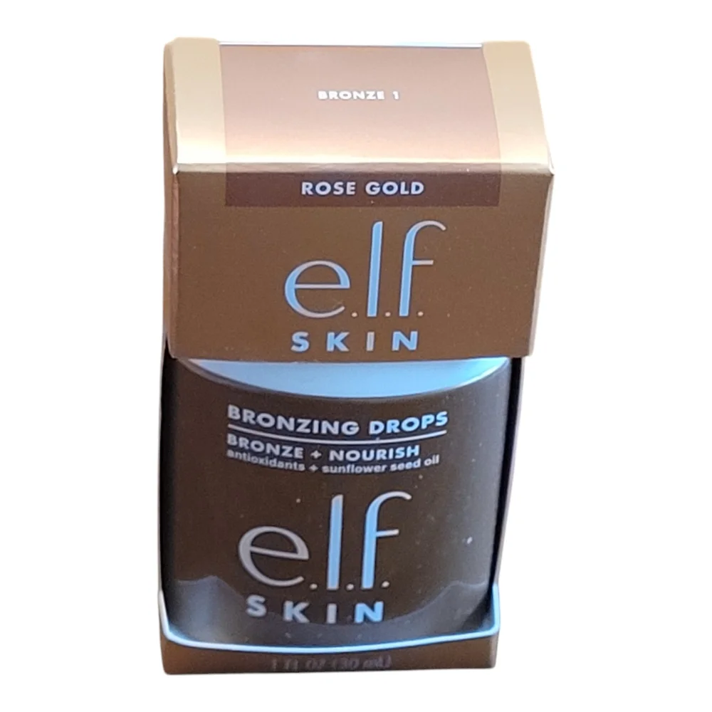 e.l.f. Skin Bronzing Drops Rose Gold Tinted Serum 1 oz New in Box